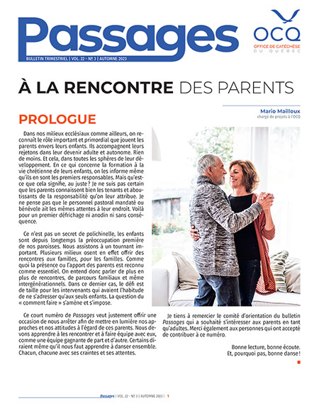 Bulletin Passages du automne 2023