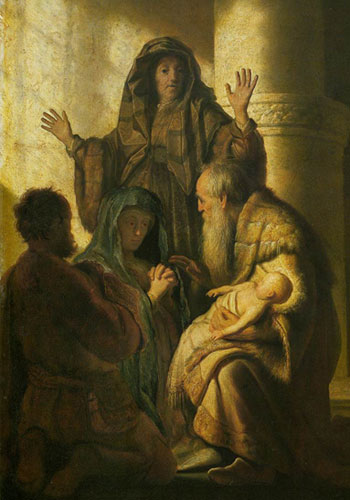 Rembrandt, présentation de Jésus au Temple