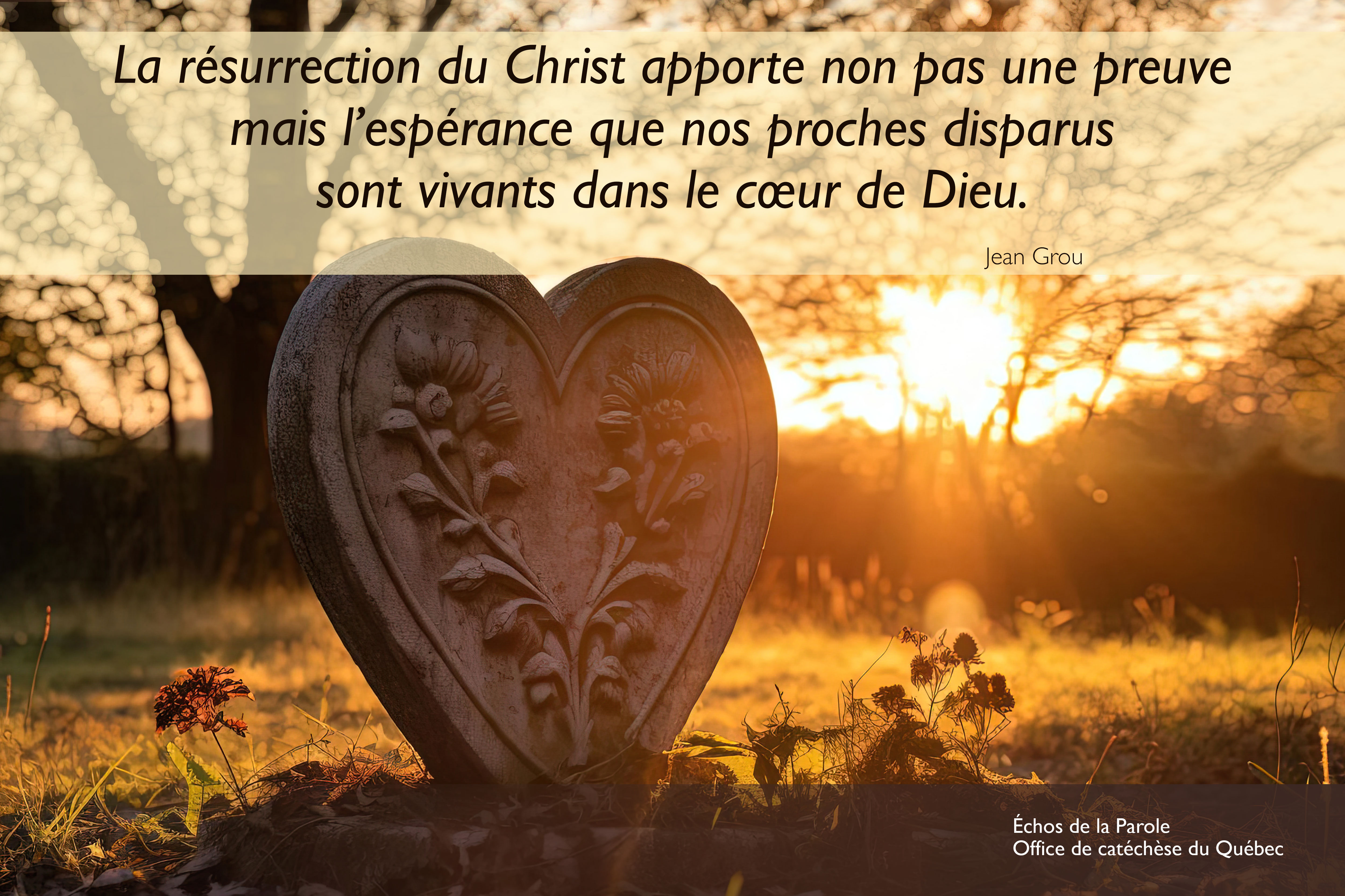 Pierre tombale en coeur